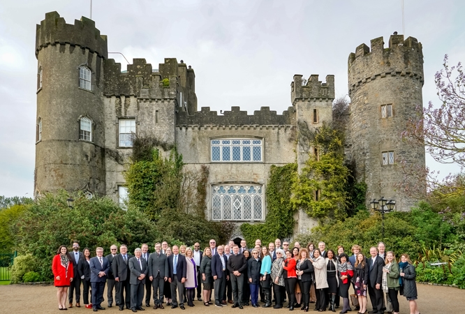 Chamber members at an event