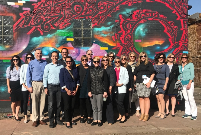 Chamber members at an event